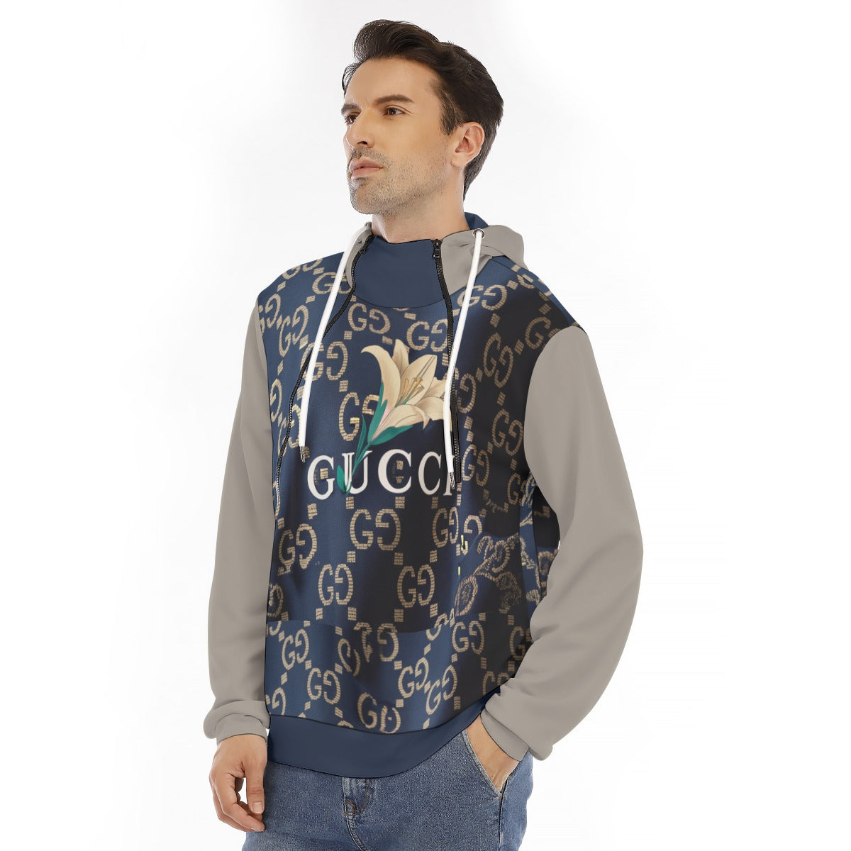 Gucci G'iore Men's Hoodie with Double Zipper