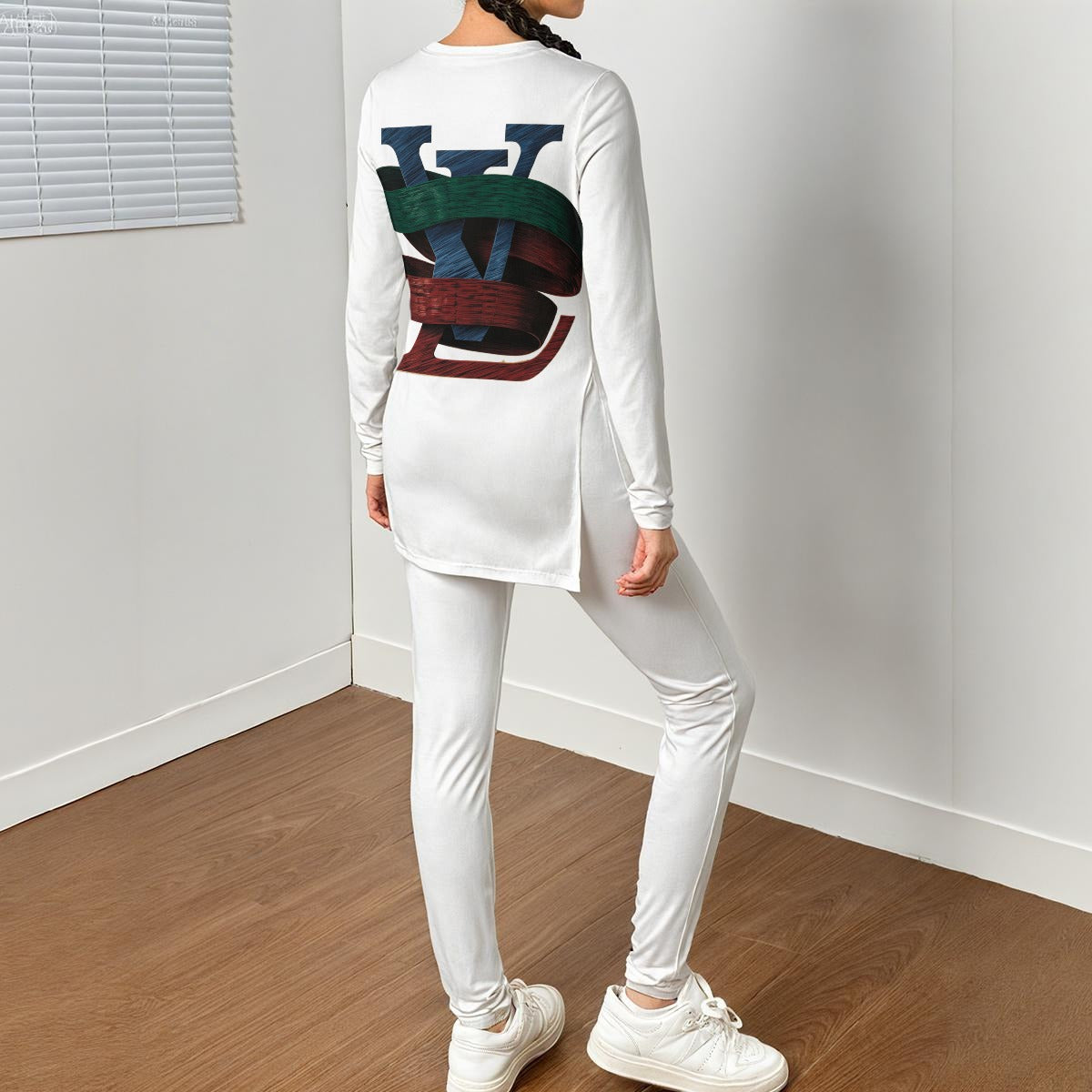 VL Women's Side Split T-shirt Set