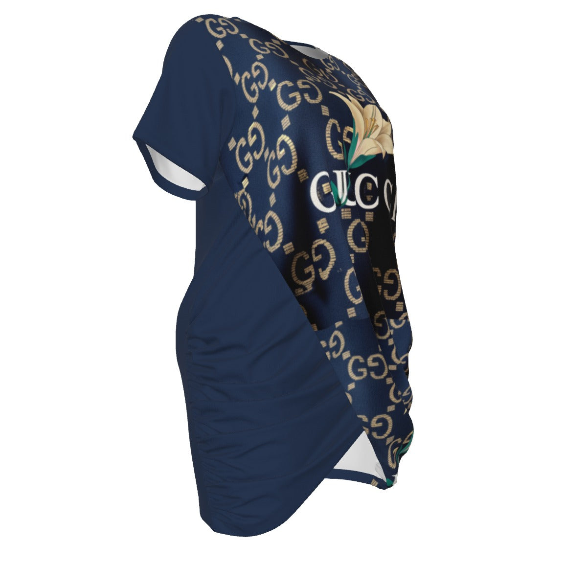 G G'iore Women’s Stacked Hem Dress With Short Sleeve Plus Size）