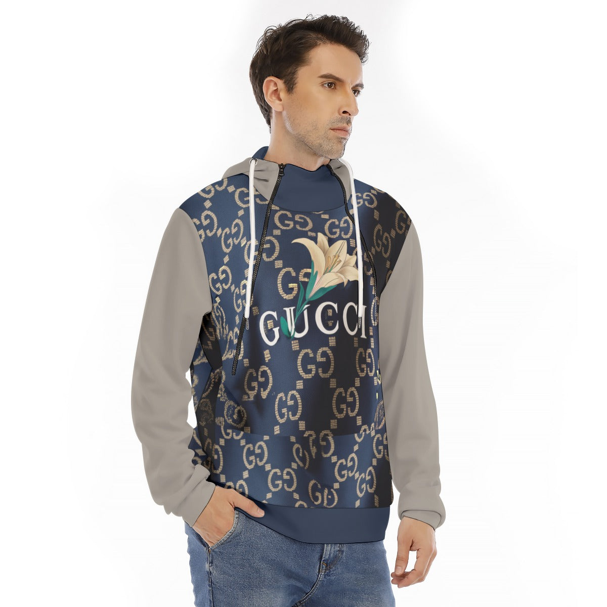 Gucci G'iore Men's Hoodie with Double Zipper