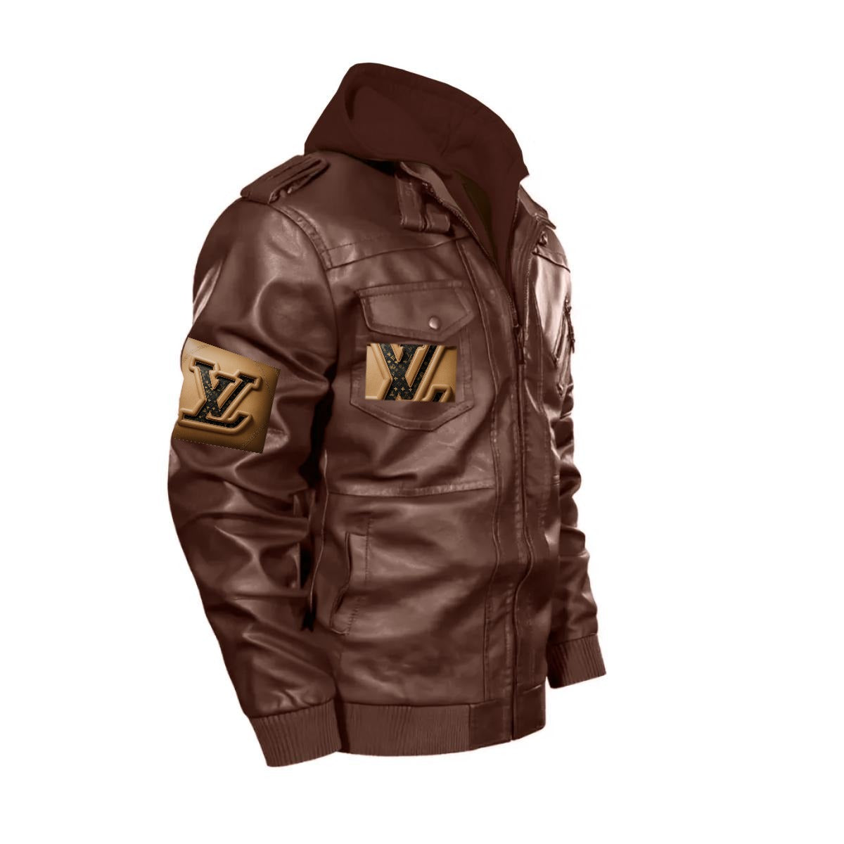 Men's Zip Leather Jacket |DTF