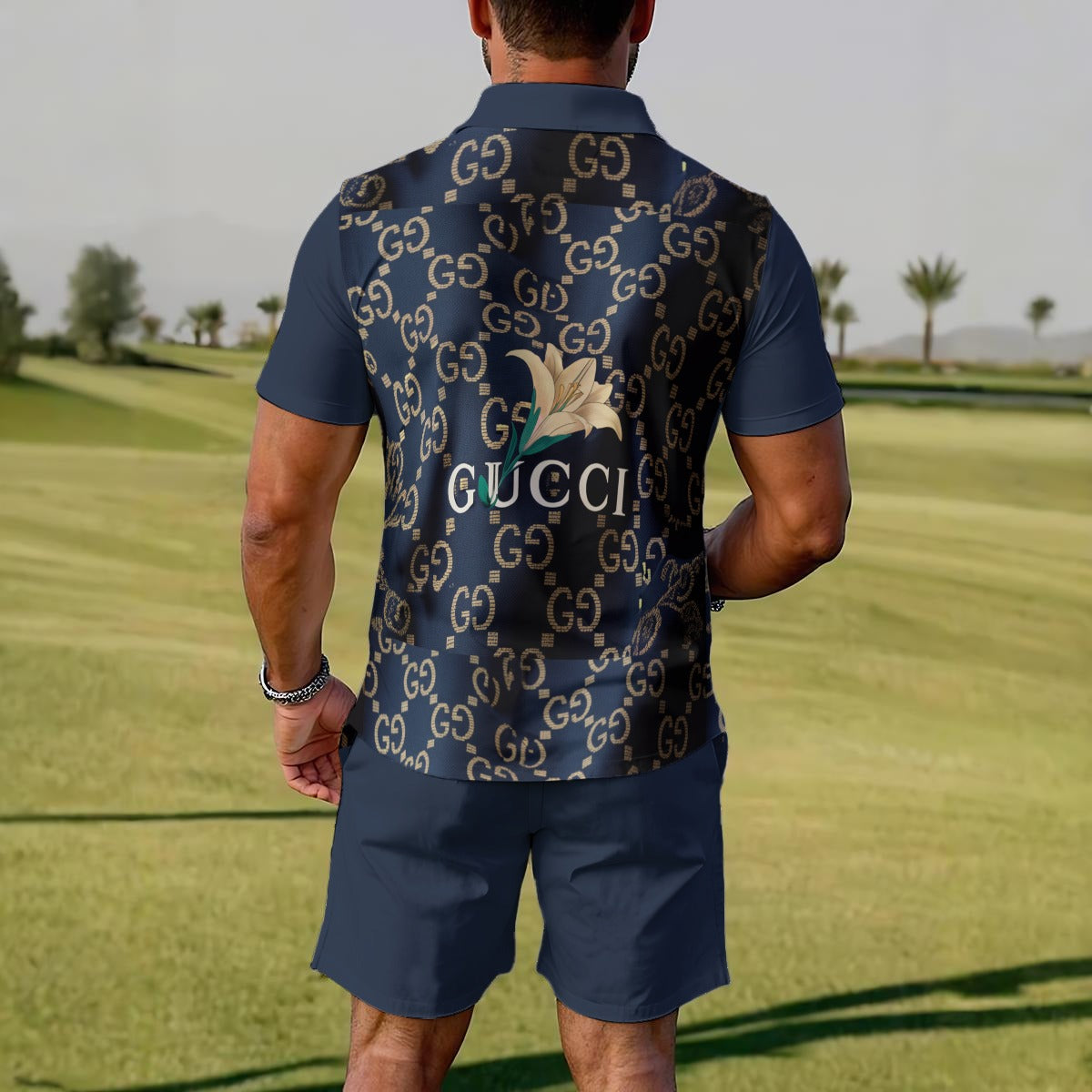 All-Over Print Men's Polo Sportswear Set