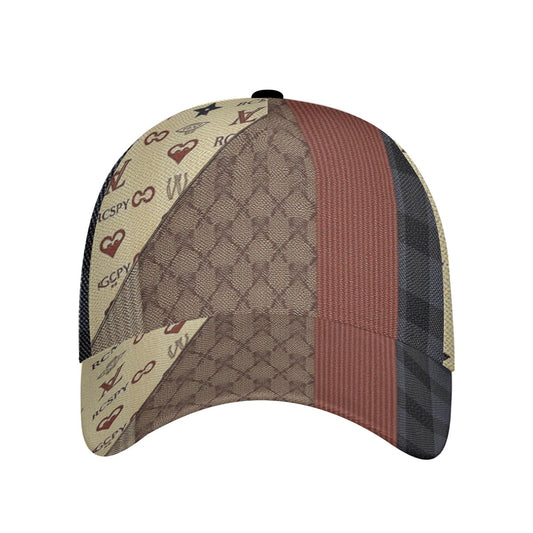 Cartier,VL Gutton Peaked Cap - Fashionable 100% Polyester Cap with White/Green/Red or Black/Blue Stitch