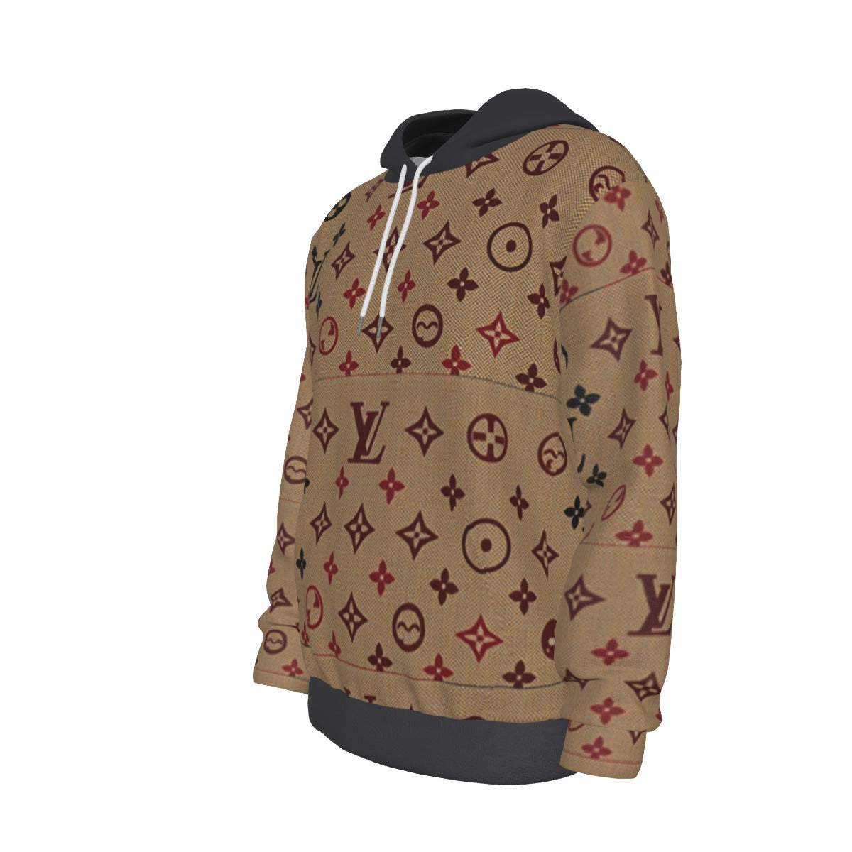 LV Gutton by Cartier Warm Fleece Hoodie for Cold Weather - Regular Fit