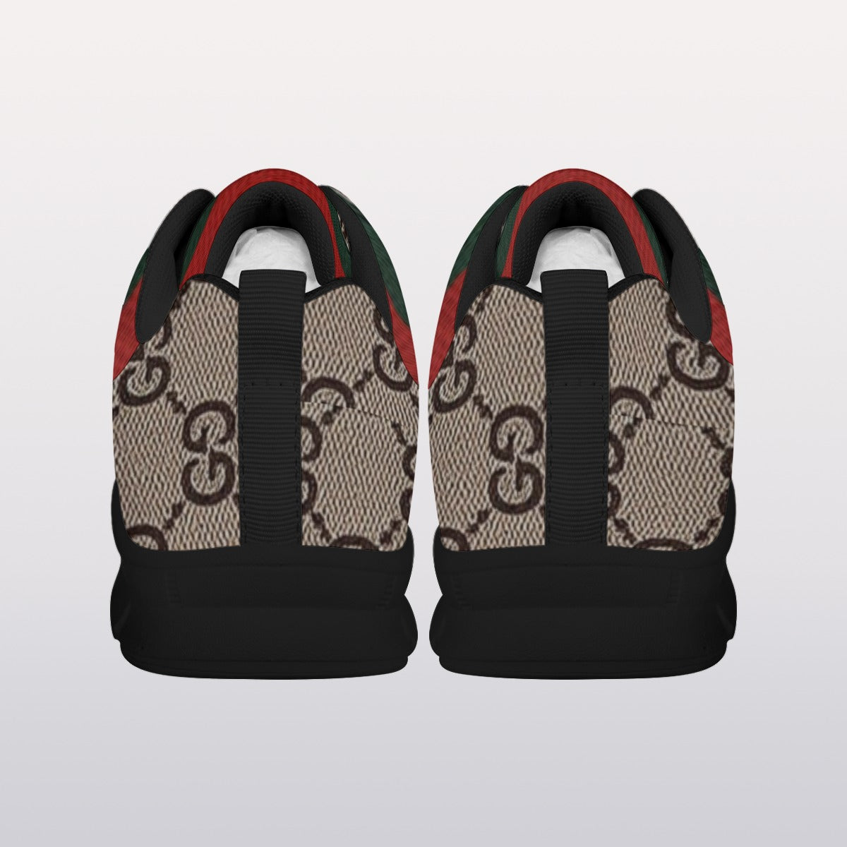 All-Over Print Men's Sports Shoes With Black Sole