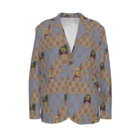 Gucci G'iore By Cartier Men's Cotton Blazer with Flat Lapel Collar - Stylish & Comfortable