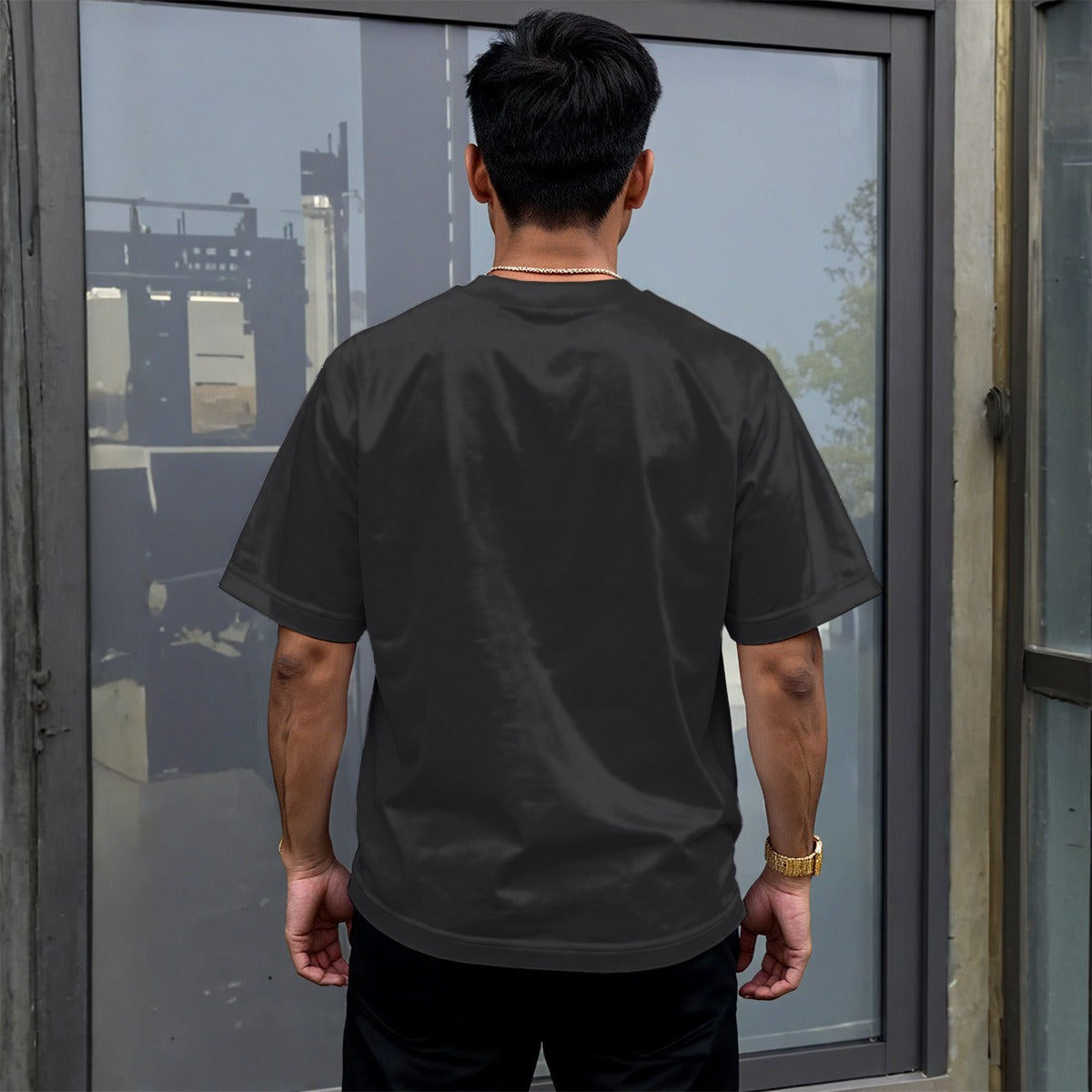 BuBerry Prada Drop Shoulder T-Shirt Streetwear Tee for Men Women Casual Loose Fit Cotton Feel