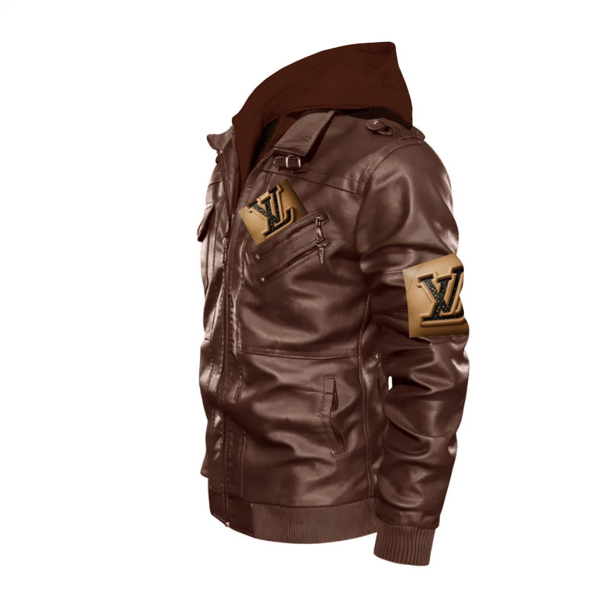 Men's Zip Leather Jacket |DTF