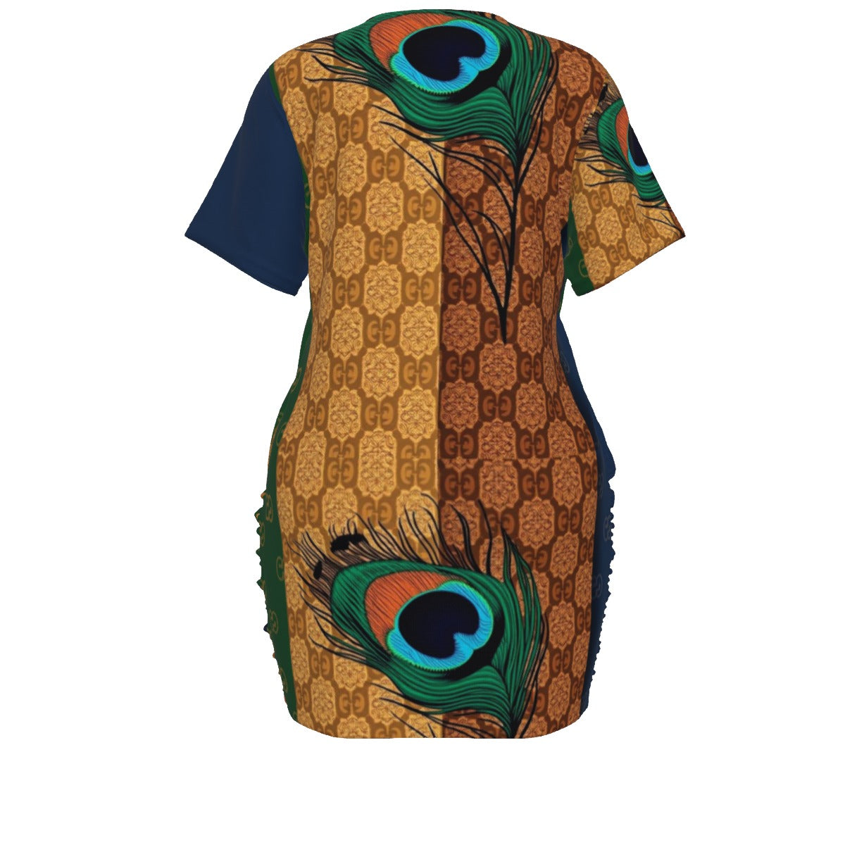 Peacocks Stacked Hem Dress