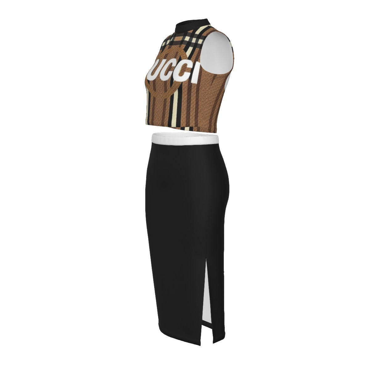 Cartier's Gucci by G'iore Tank Top & Split High Skirt Set
