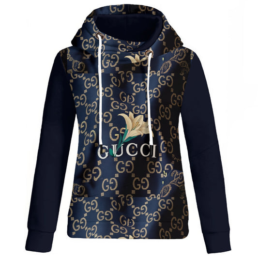 All-Over Print Women's Patchwork Hoodie