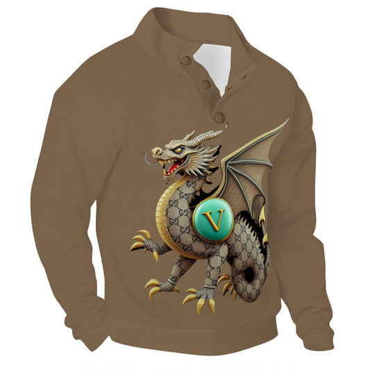 G'iore Dragons Casual Pullover Shirt With 1/4 Zip