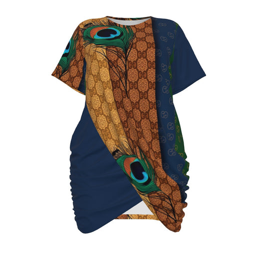 Peacocks Stacked Hem Dress