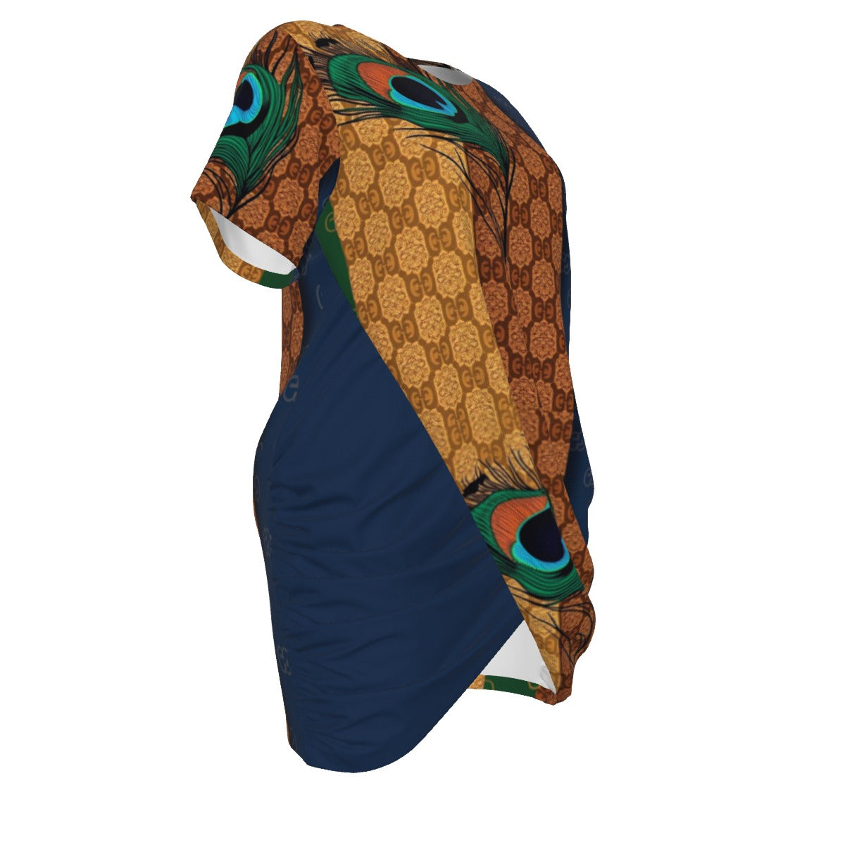 Peacocks Stacked Hem Dress