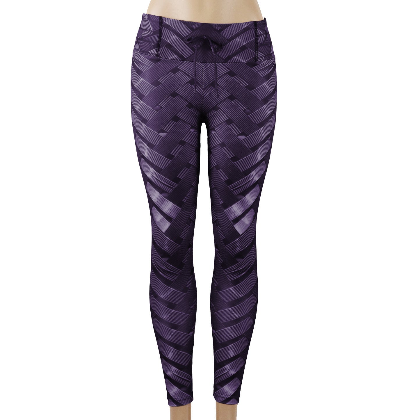 High Waist Iron Armor Weave Print Push Up Yoga/Workout Leggings