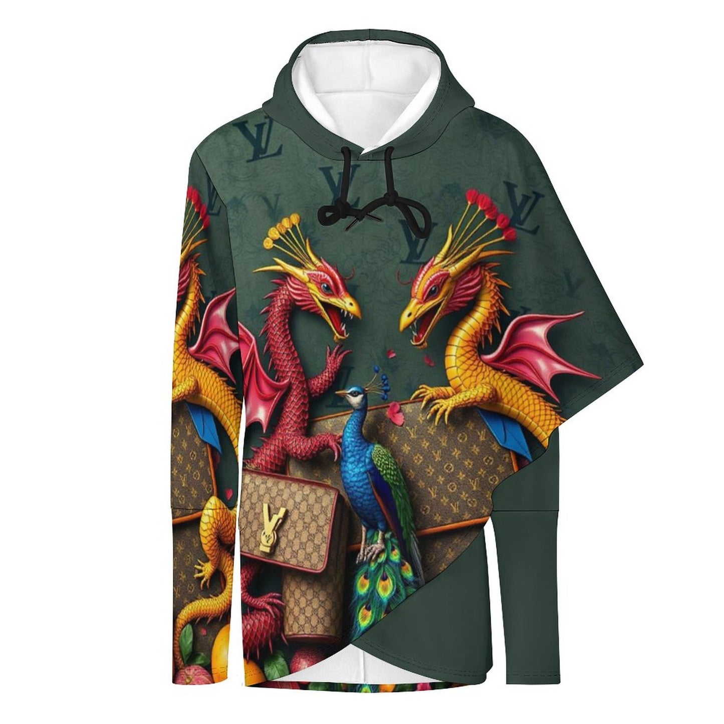 Cartii Pea230gsm Poncho-style Long Sleeve Women Hoodie