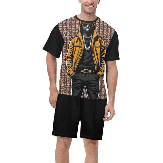 Gucci Man's by Carti Men's Short Pajama Set