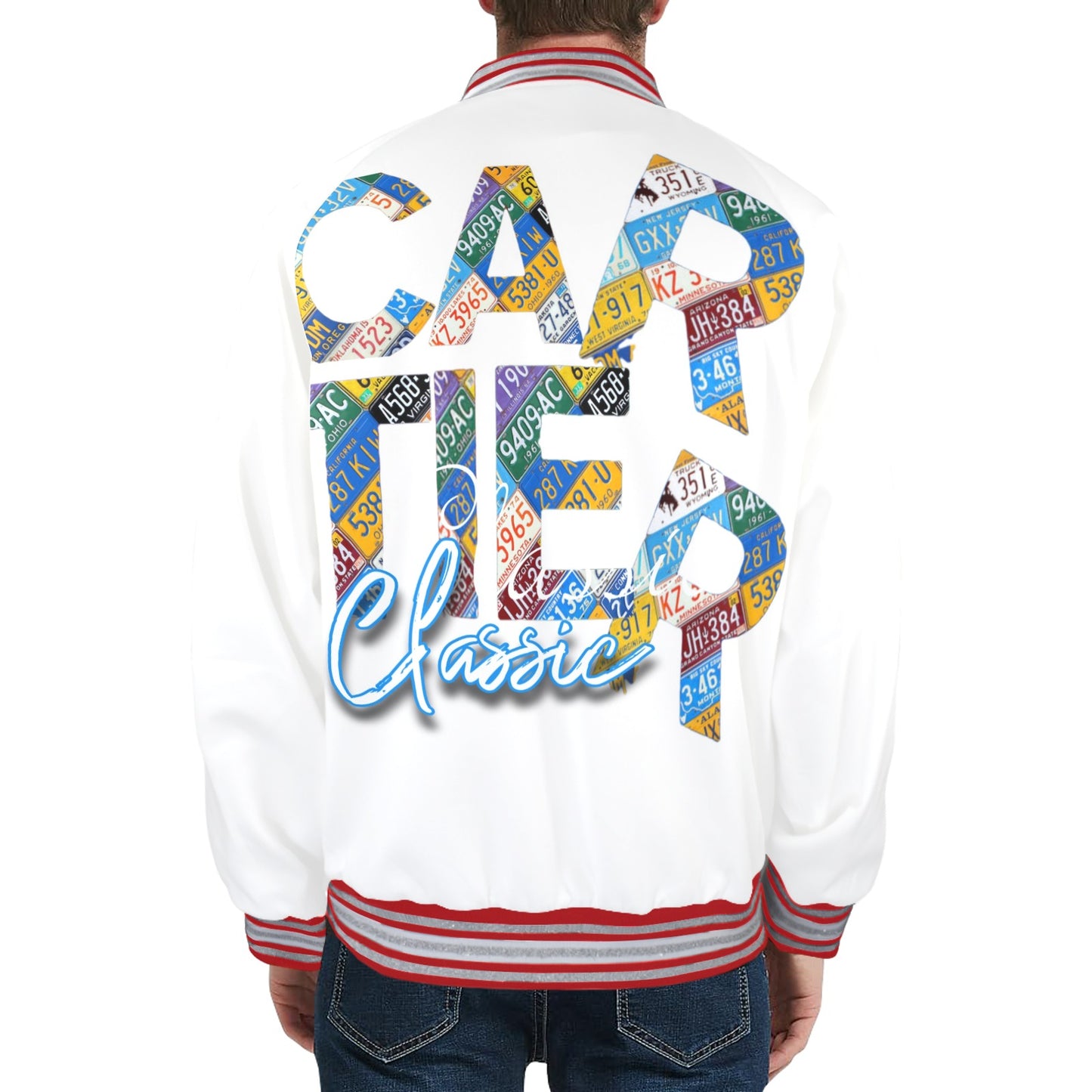 Carti Men's Striped Trim Bomber Jacket