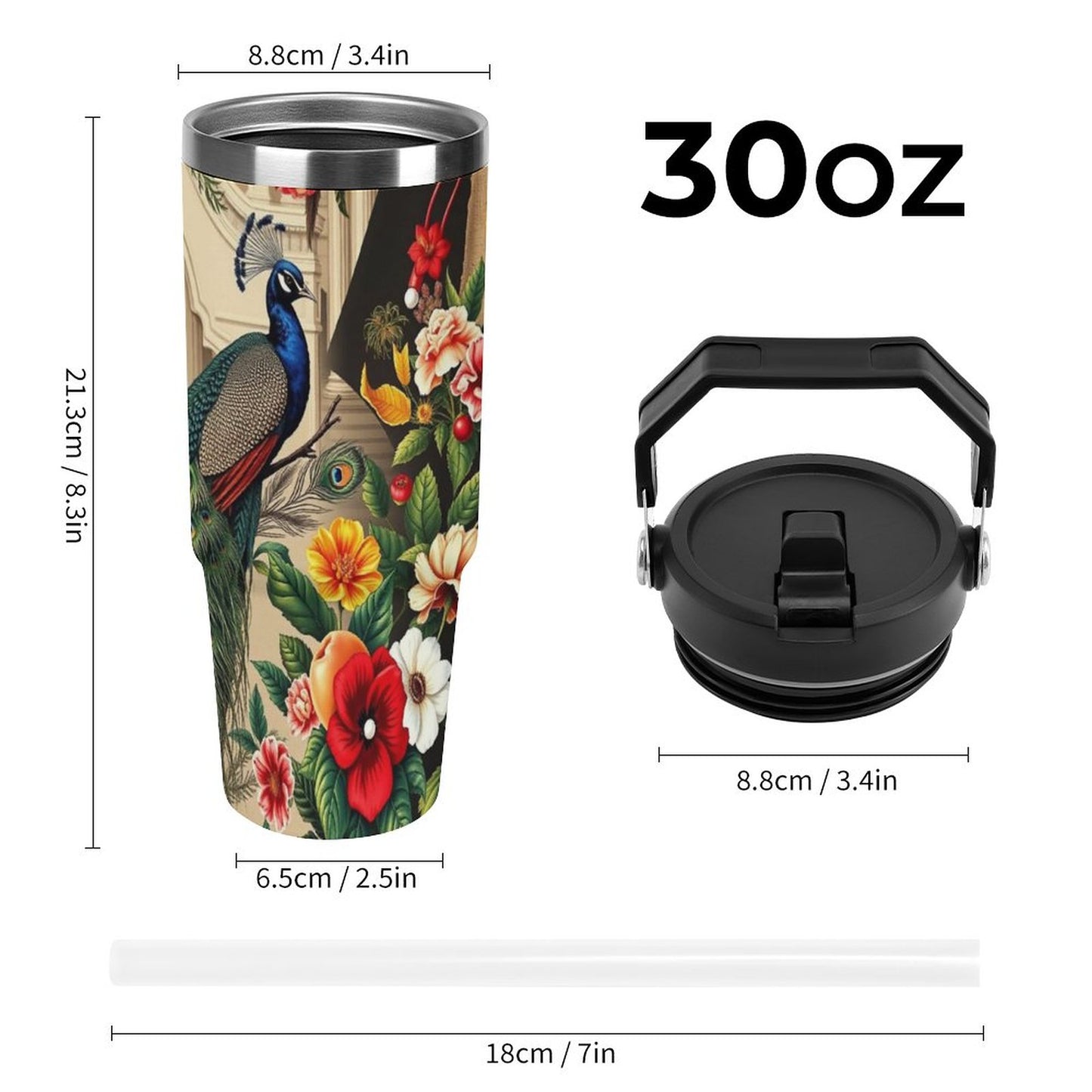 Cartier Peas30oz Car Cup with Handle