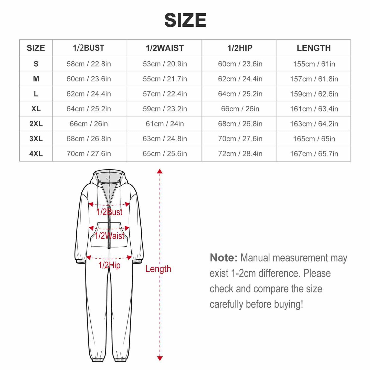170gsm Faux Cotton Women Zip up Jumpsuit Pajama (All-Over Printing)