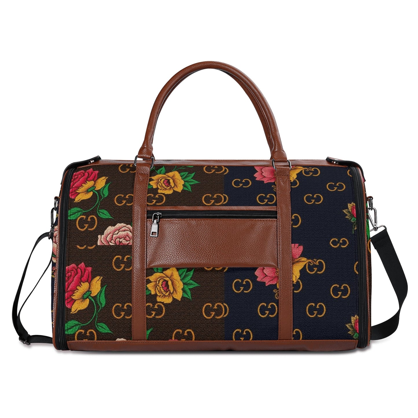 Cartier Gior Leather Duffle Bag Foldable Travel Bag