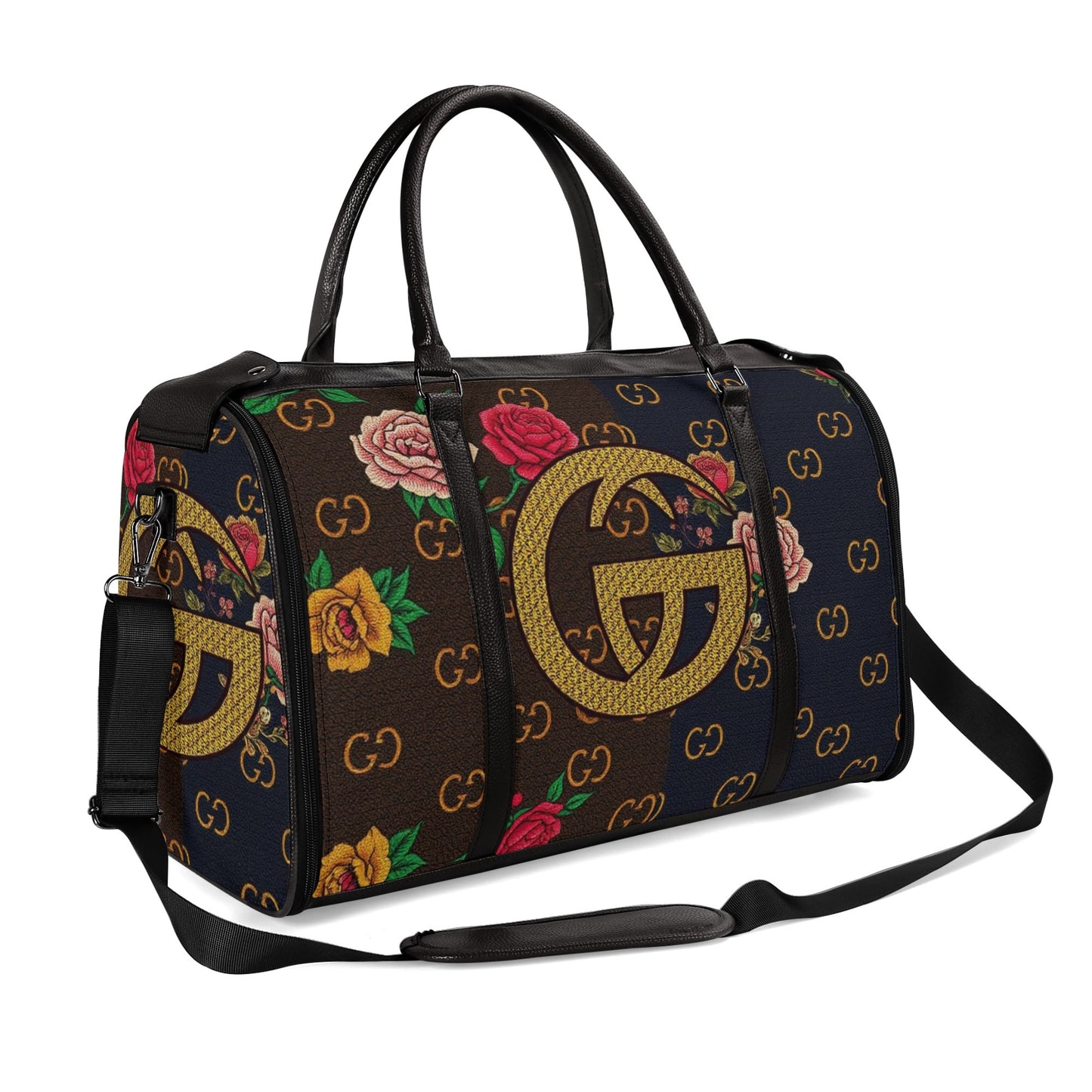 Cartier Gior Leather Duffle Bag Foldable Travel Bag