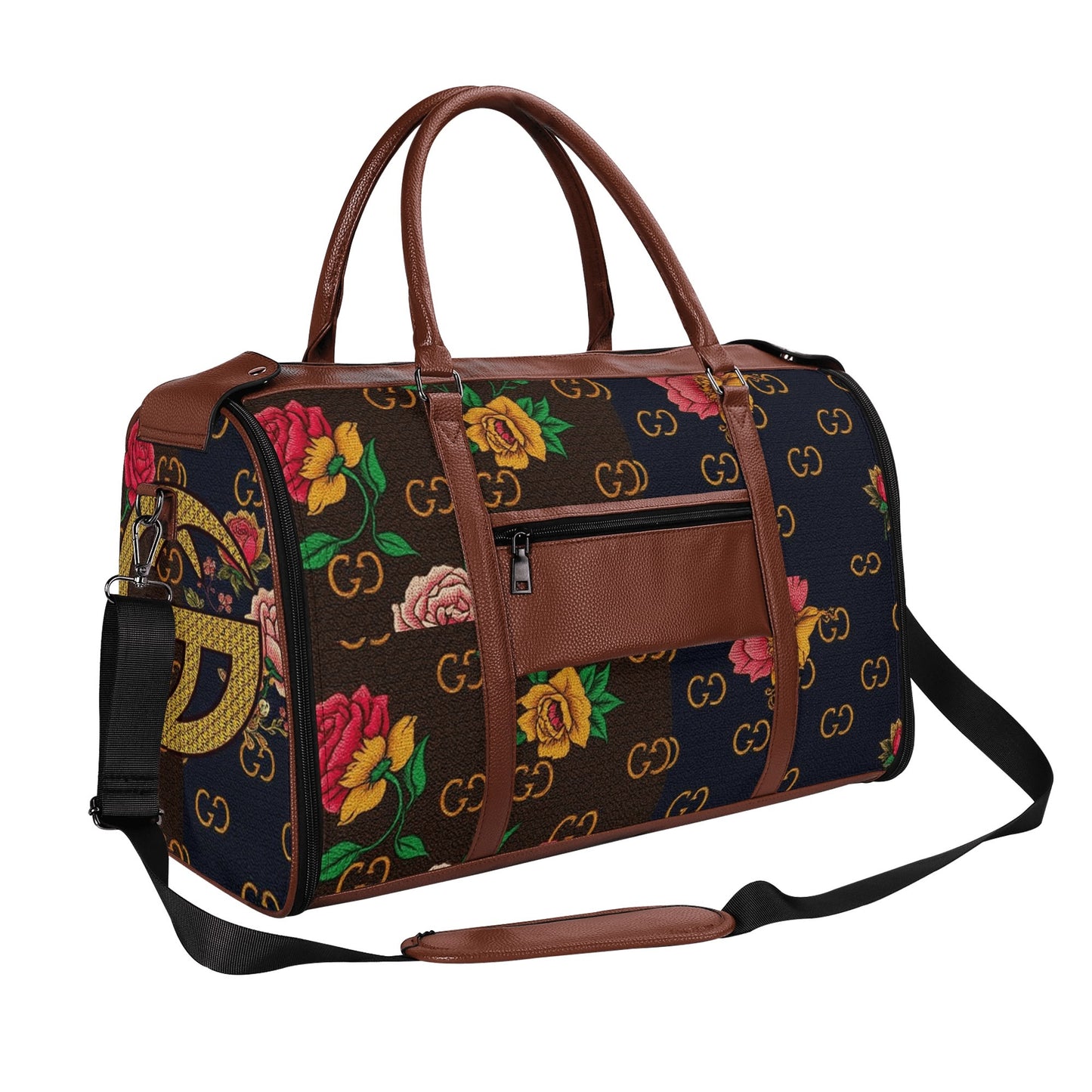 Cartier Gior Leather Duffle Bag Foldable Travel Bag