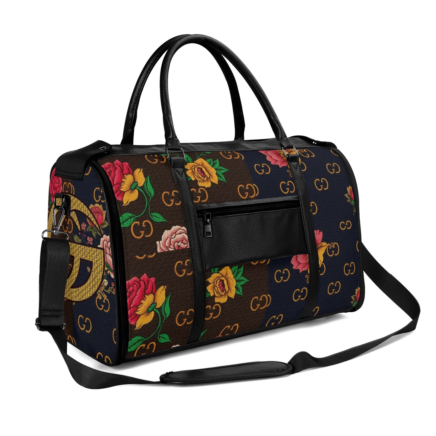 Cartier Gior Leather Duffle Bag Foldable Travel Bag