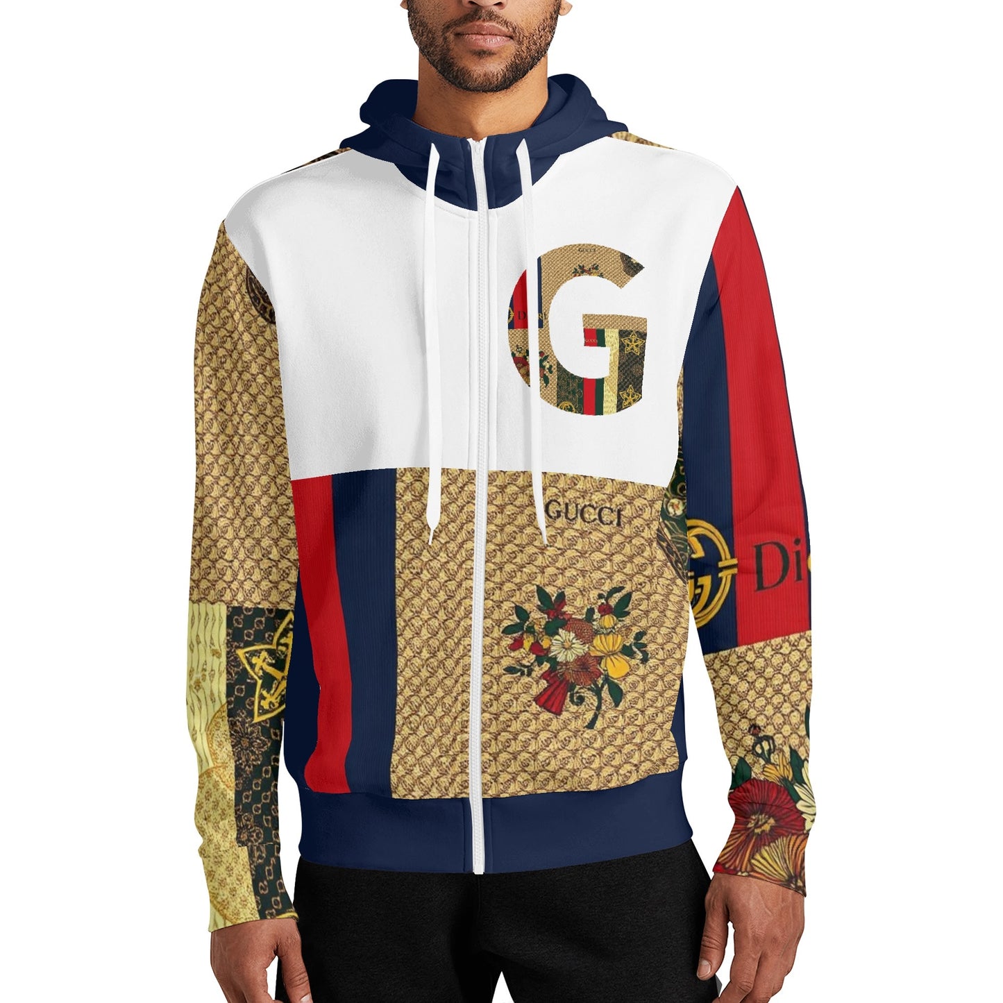Adult Full Zip Turtleneck Hoodie Streetwear