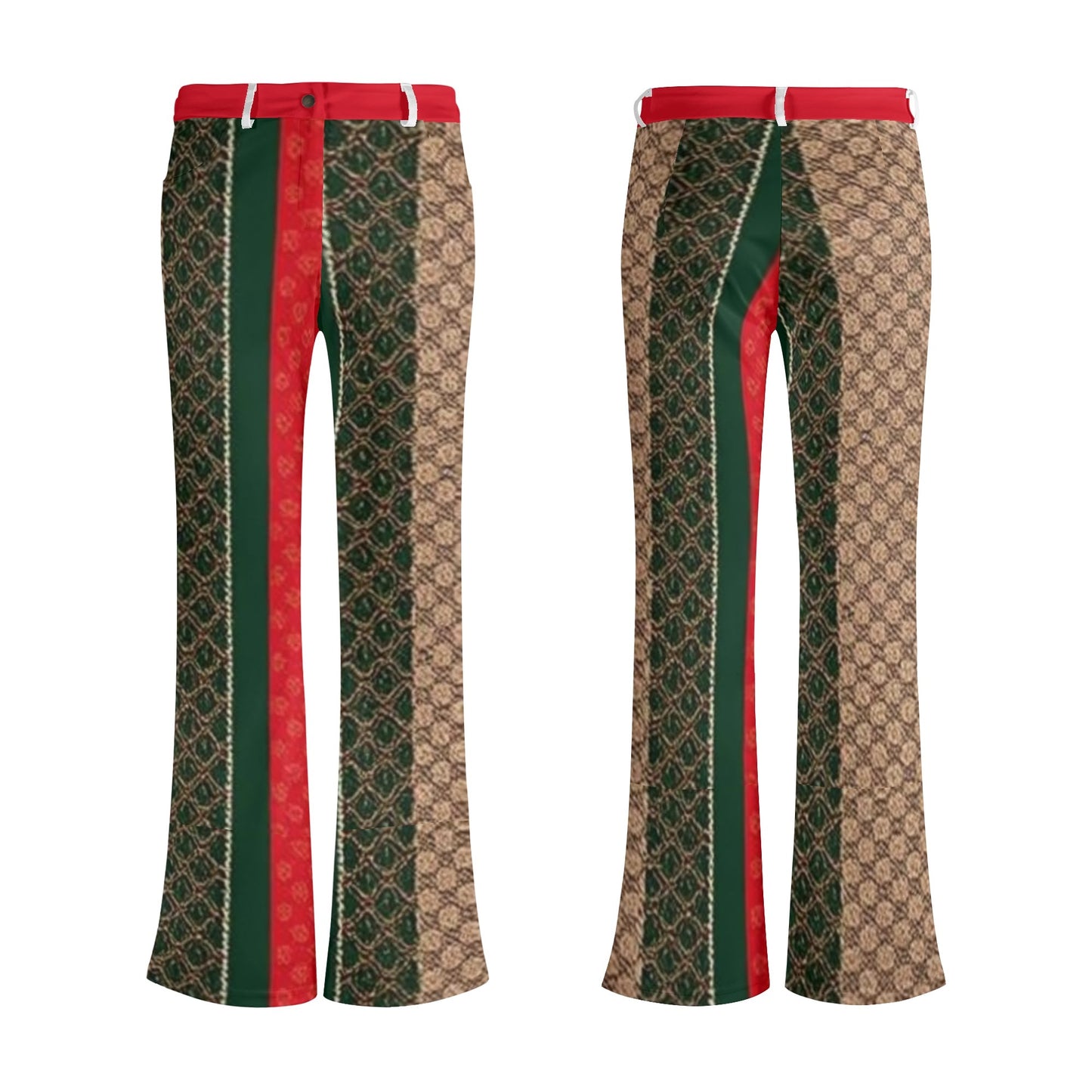 Womens Print Elegant Flare Pants