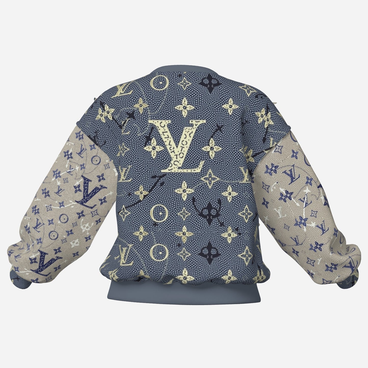 All-Over Print Women's Patchwork Sweatshirt Drop Shoulder