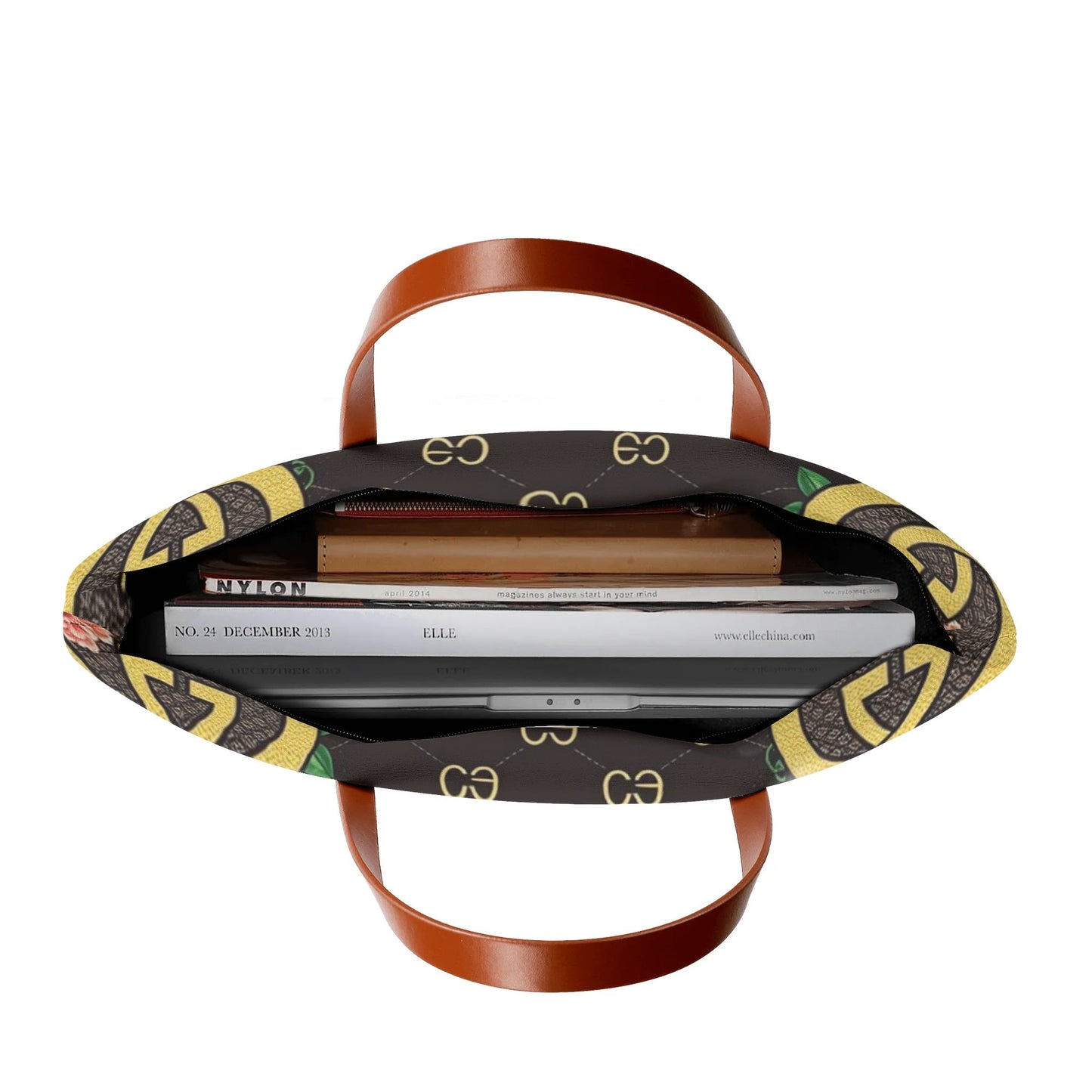 Chloroprene Womens Handbag with Zippered Pocket