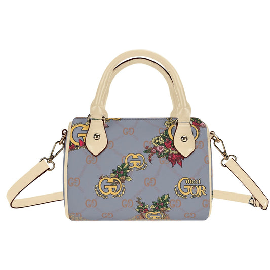 Giore Womens Mini Leather Boston Bag with Patterned Design - Waterproof Shoulder Bag for Daily Use