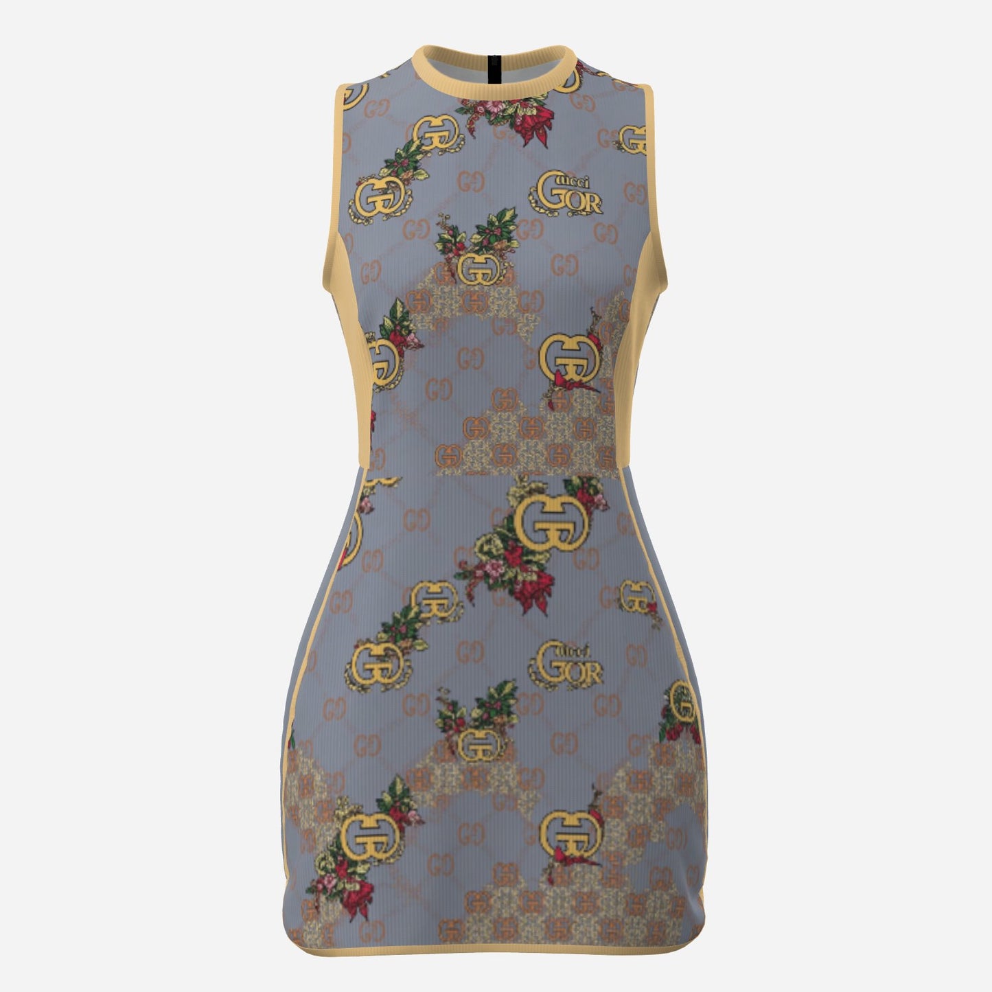 All-Over Print Women's Golf/Tennis/Pickleball One Piece Dress-Polyester Double Side 250 GSM