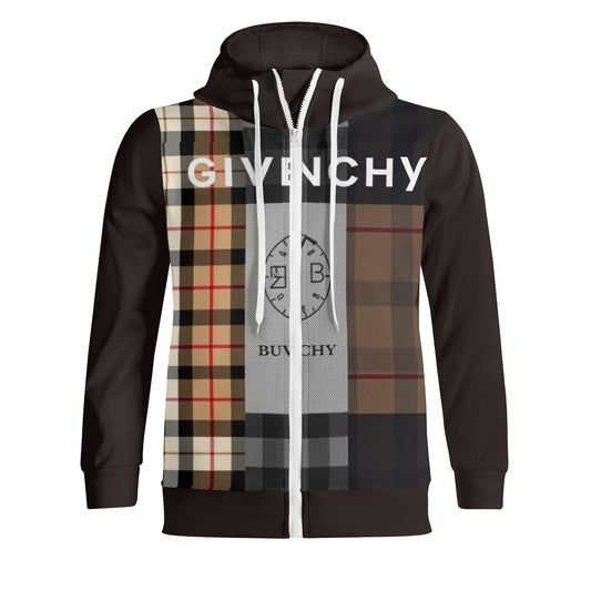 Gvenchy by Cartier Premium Blend Zip-Up Hoodie - Comfortable Polyester-Spandex-Cotton for Men & Women