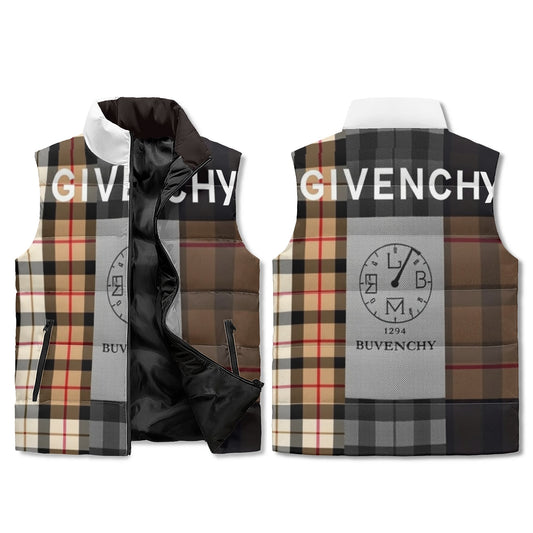 Gvenchy Unisex Lightweight Quilted Puffer Vest - Winter Warm Stand Collar Sleeveless Jacket with Front Pockets