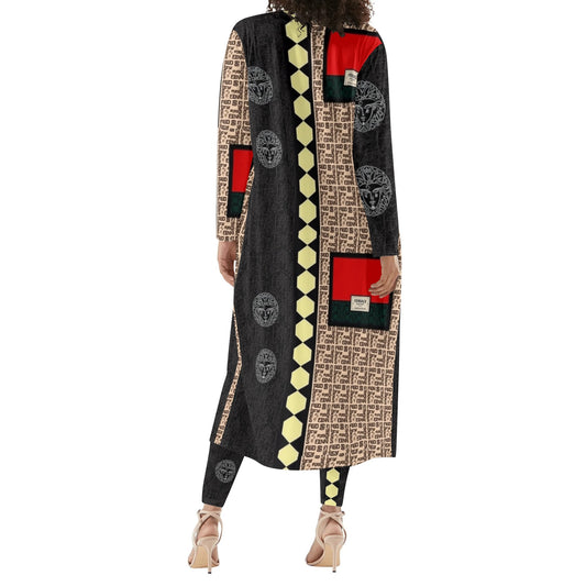 Vsace versesWomens Long Sleeve Cardigan and Leggings Sets