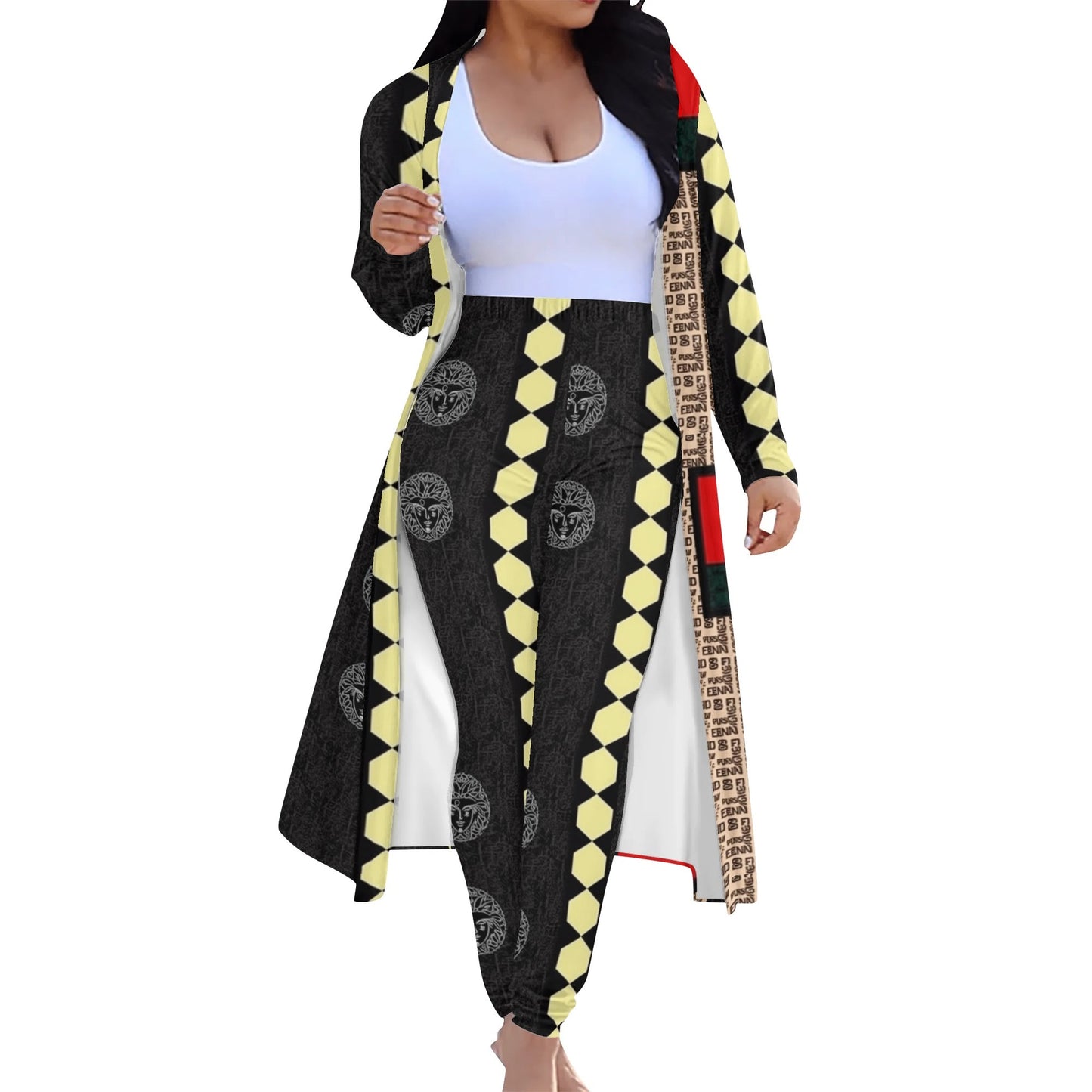 Vsace versesWomens Long Sleeve Cardigan and Leggings Sets
