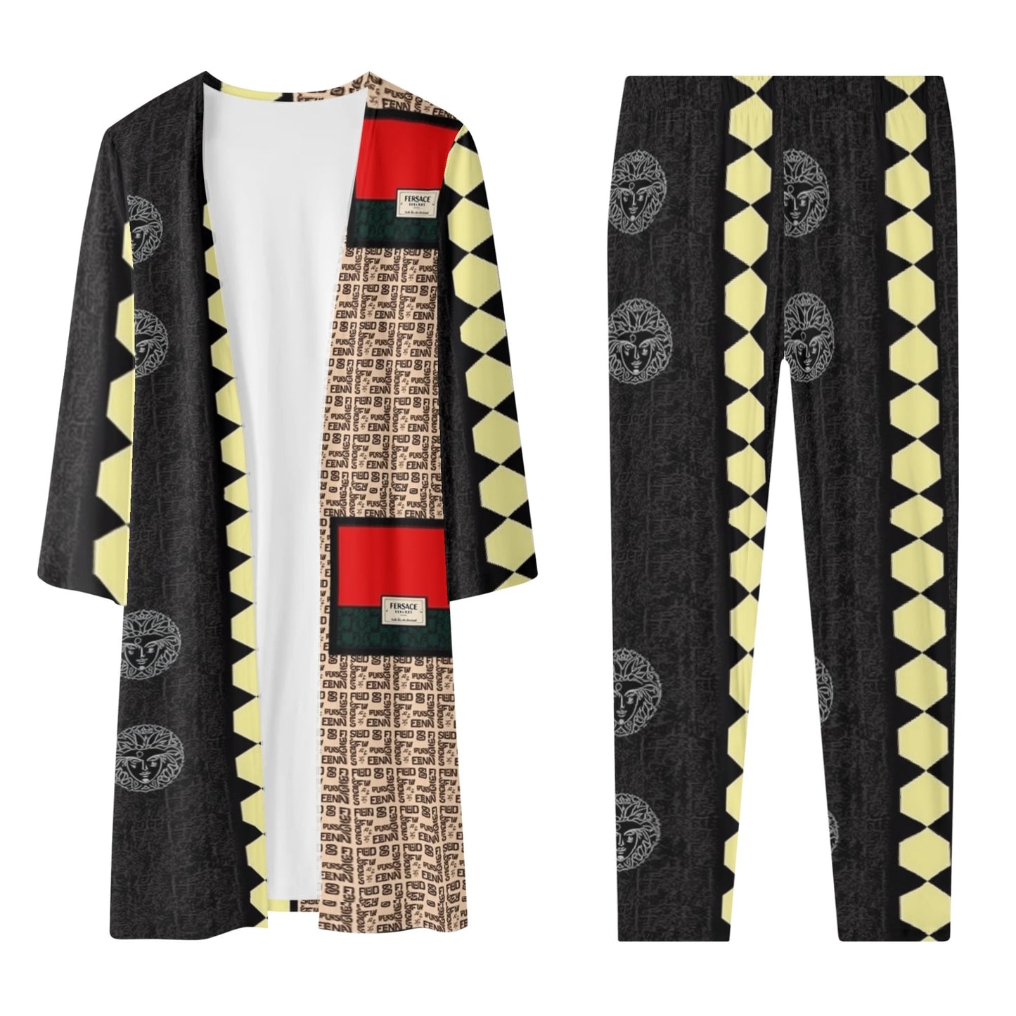 Vsace versesWomens Long Sleeve Cardigan and Leggings Sets