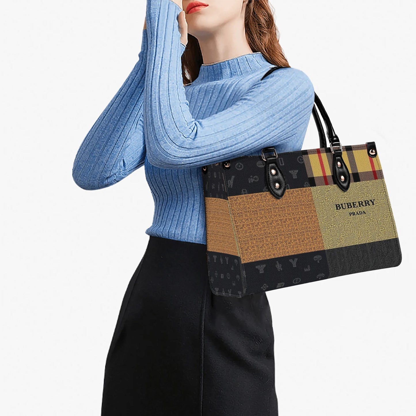 Prada berry by Carti New Version-Luxury Women Top Grain Leather Handbag