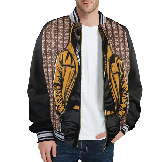 Gucci Cool New Men's Striped Trim Bomber Jacket