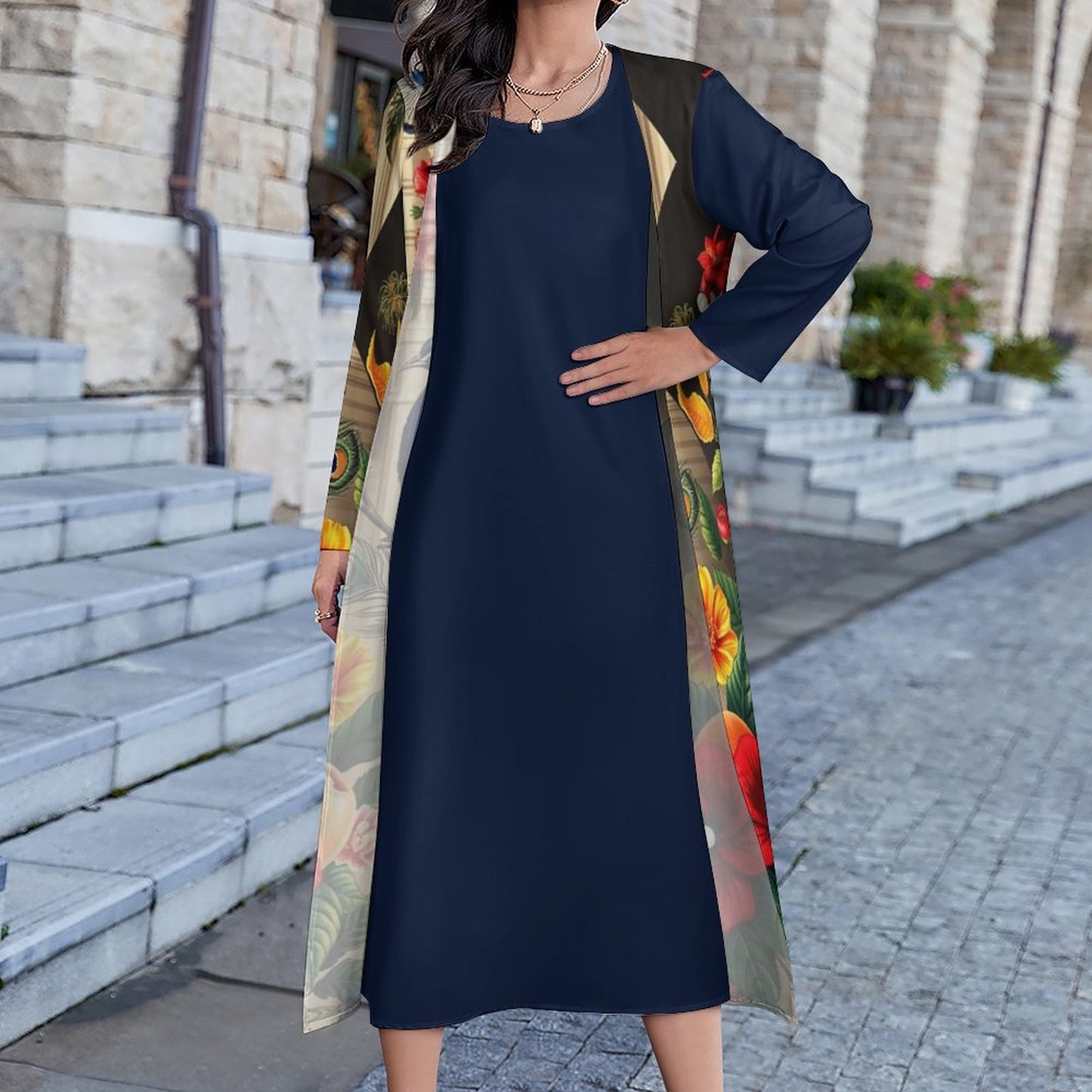 Cartier Peas Long Dress Set