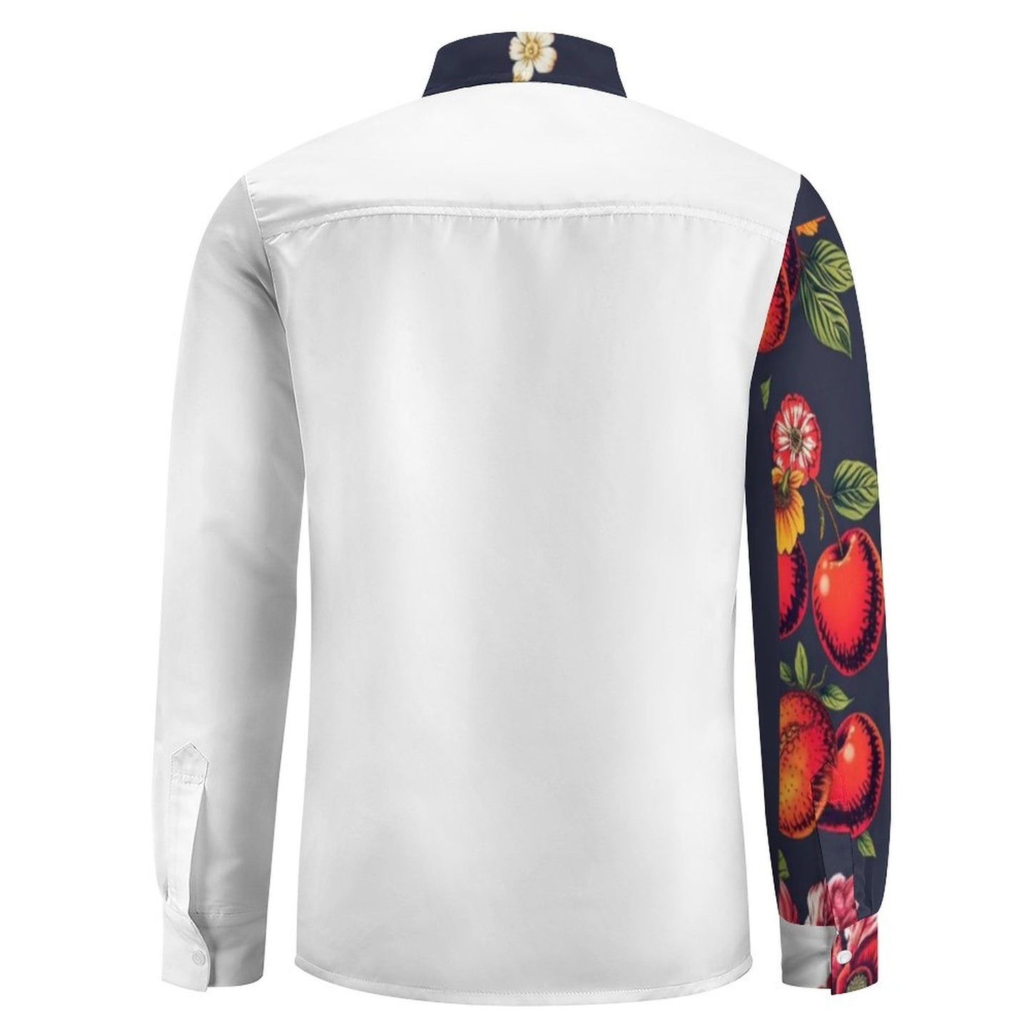Faux Linen Men Long Sleeve Shirt with Pocket LS (All-Over Printing)
