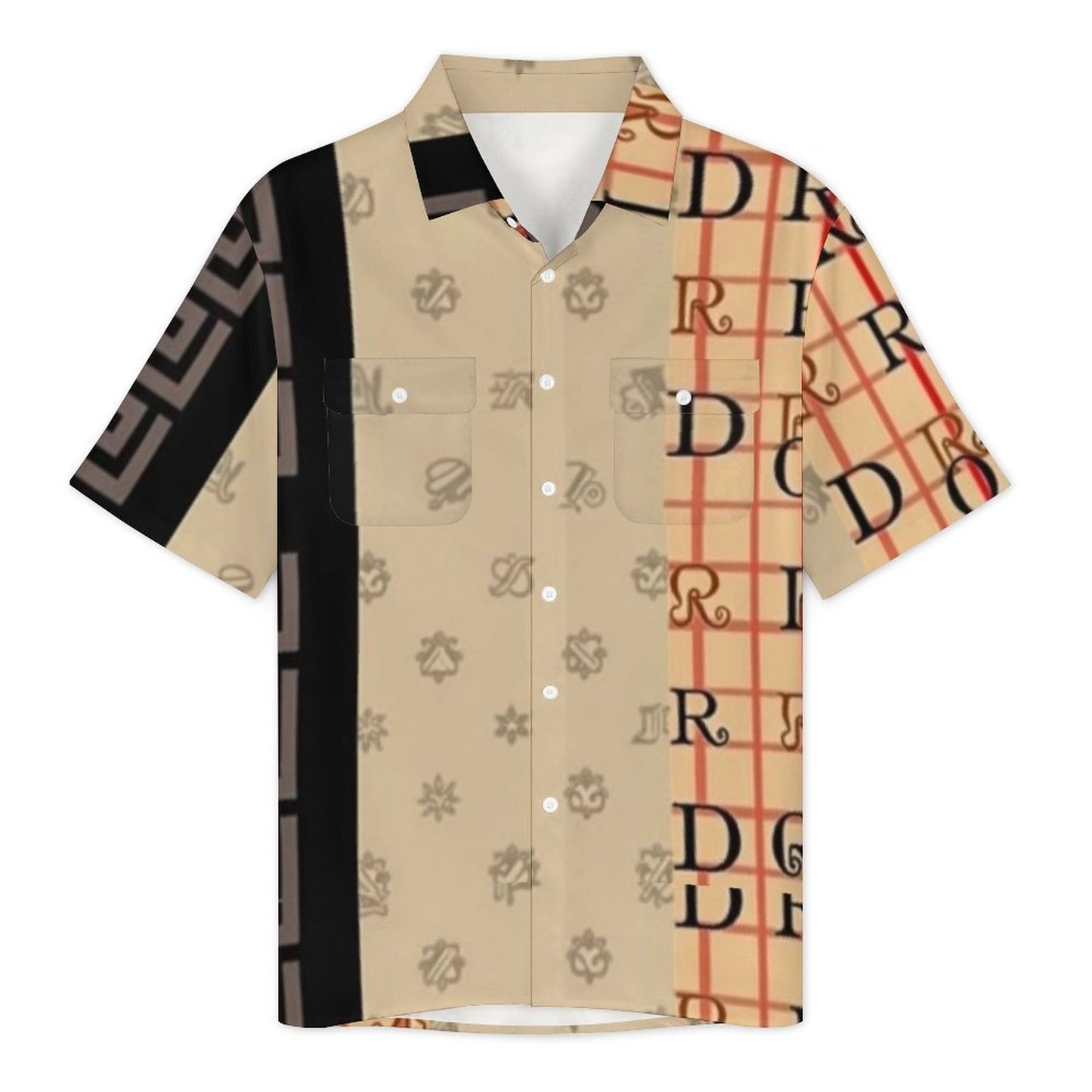 Short Sleeve Shirt with 2 Pockets LM056 (One site) (All-Over Printing)