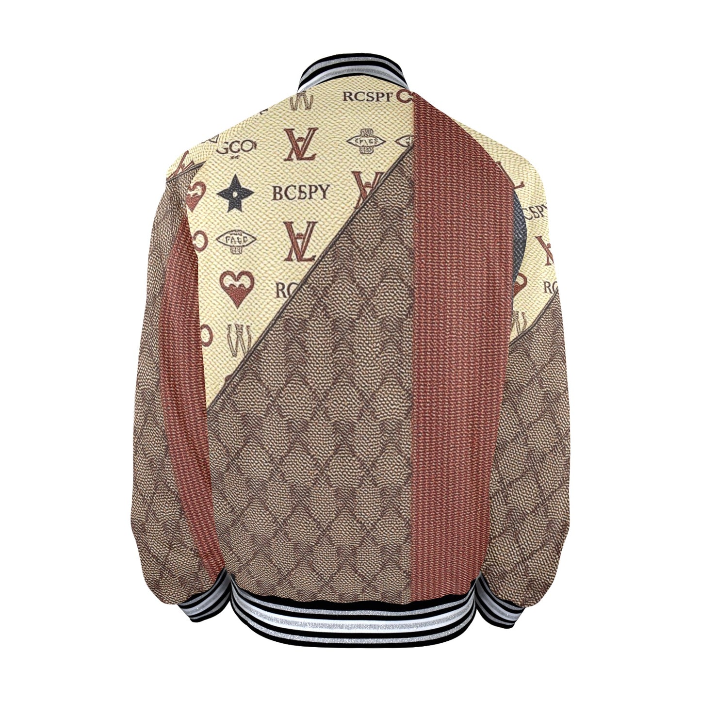 New Men's Striped Trim Bomber Jacket