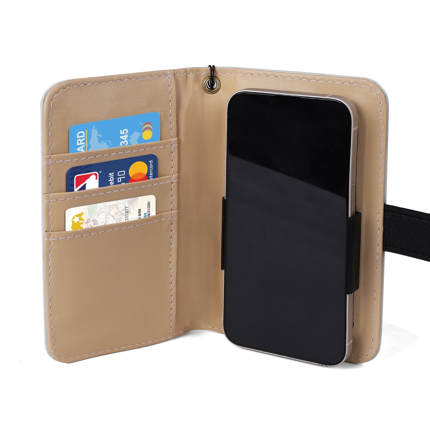Universal Flip Wallet Phone Case - High-Quality PU Leather with Sunflower Print & Cash/Card Slots for Most Smartphones