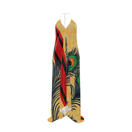 Halterneck backless dress