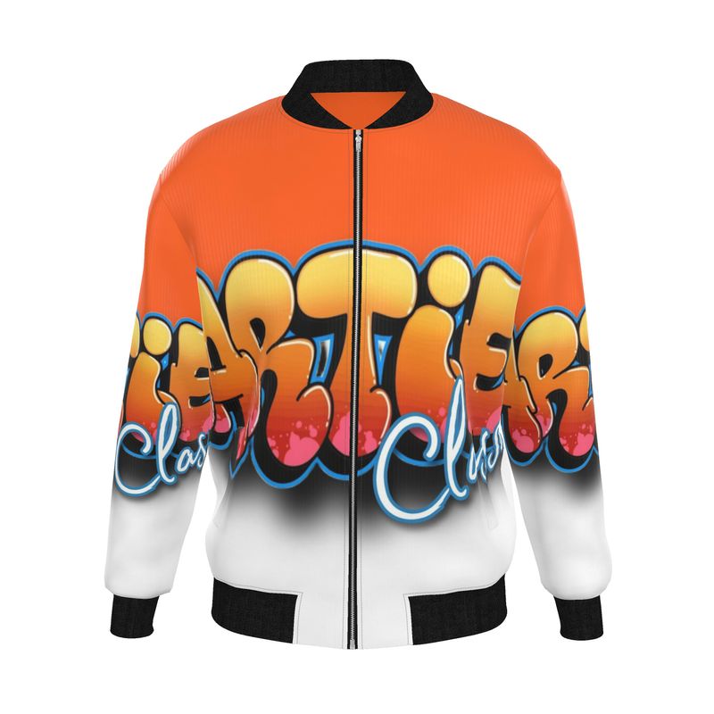 Mens Reversible Silk Bomber Jacket