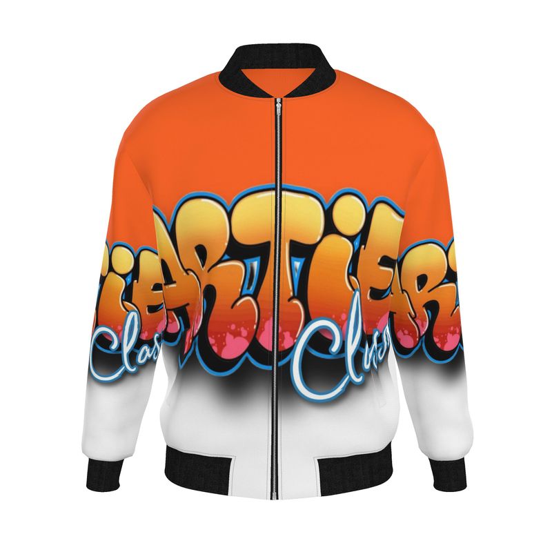 Mens Reversible Silk Bomber Jacket
