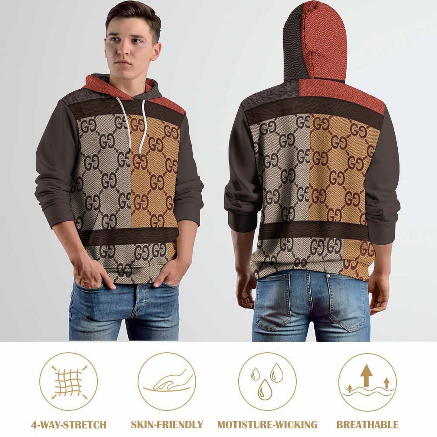 230gsm Hoodie for Women with Double-layer Cap (All-Over Printing)